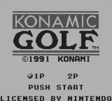 Image n° 1 - screenshots  : Konami Golf